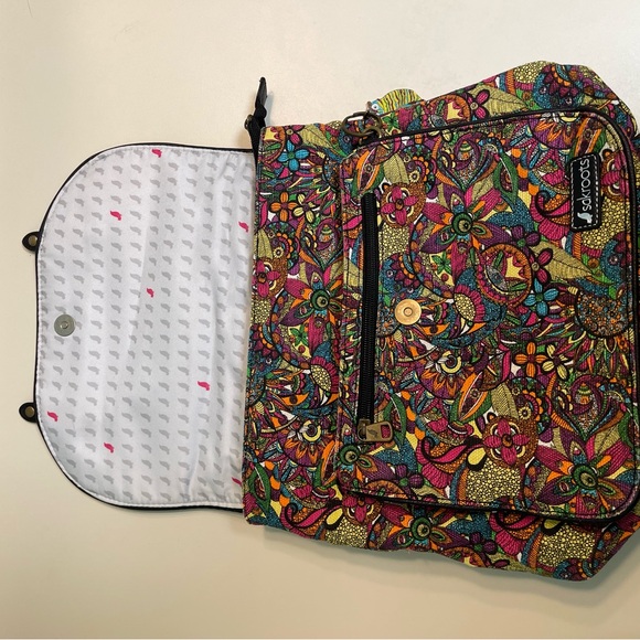 Sakroots Artsy Birdy Owl Convertible Daytrip Campus Backpack Colorful Like New - Picture 7 of 8